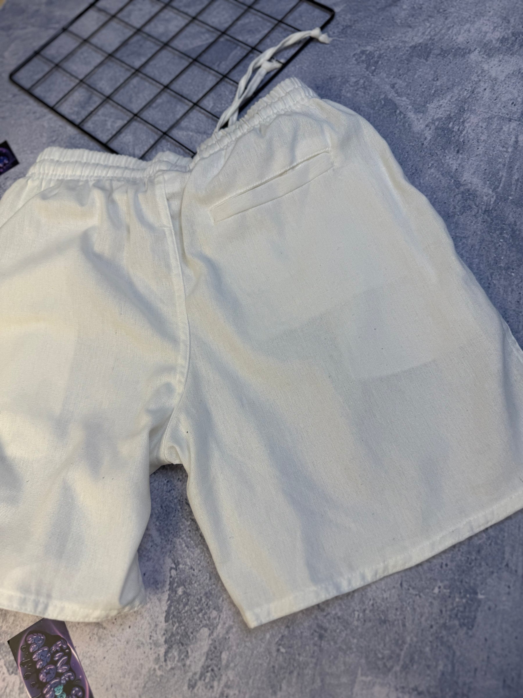 Bermuda linho mini icon “Branca"