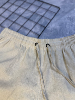 Bermuda linho mini icon  “Bege"