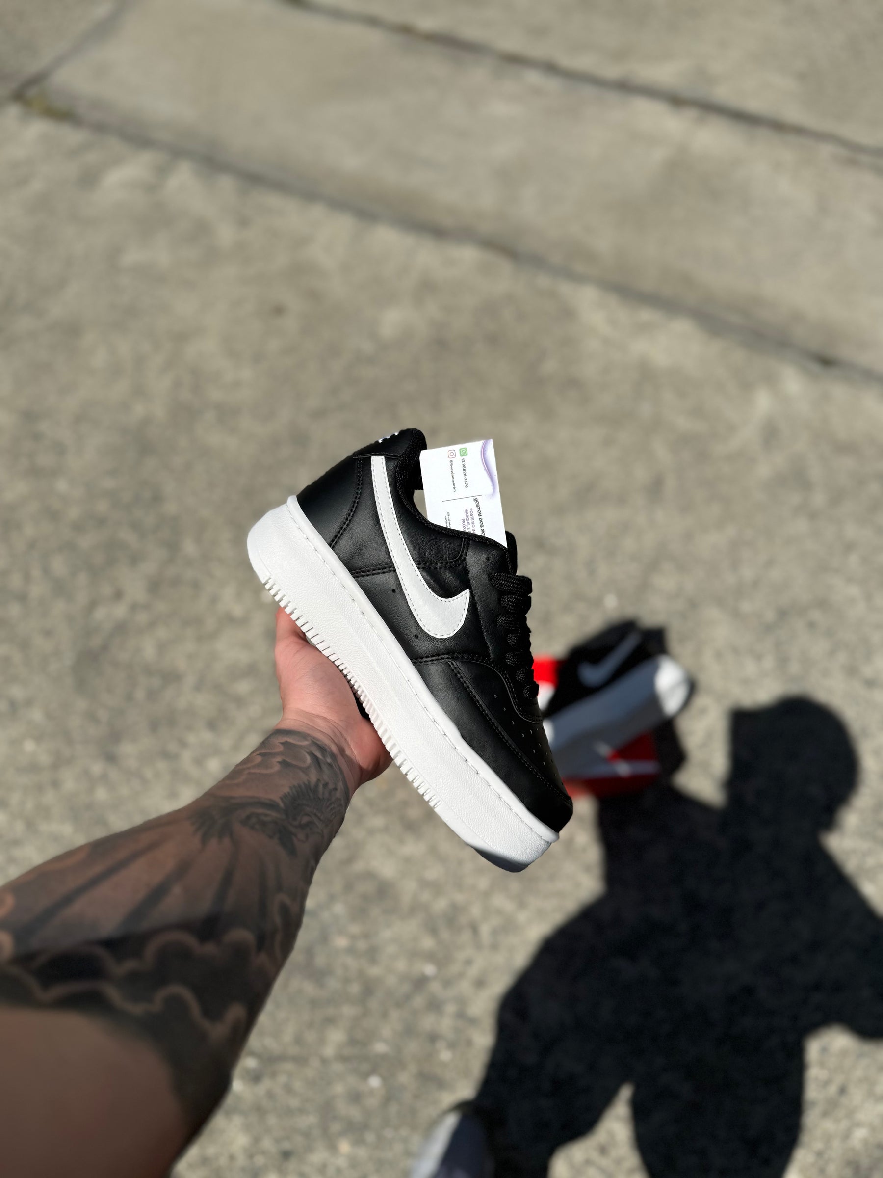 Court Vision sola Alta “Preto/Branco” - Pronta entrega