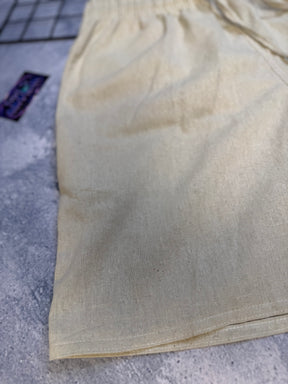 Bermuda linho mini icon  “Bege"