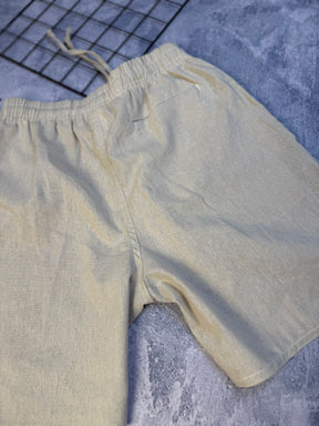 Bermuda linho mini icon  “Bege"