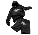Conjunto Corteiz Preto (Moletom e Bermuda)