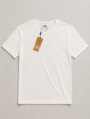 Camiseta Slim Fit Essential Zara — Off
