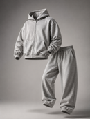 Conjunto moletom canguru Cinza