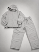 Conjunto moletom canguru Cinza