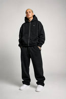 Conjunto moletom canguru preto