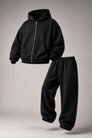 Conjunto moletom canguru preto
